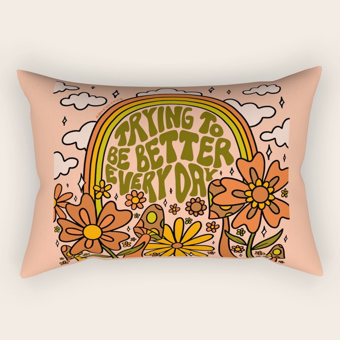 Trying to Be Better Rectangular Pillow Gallery Image 2