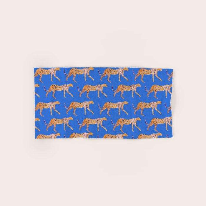 Leopard - Orange Bath Towel Gallery Image 1