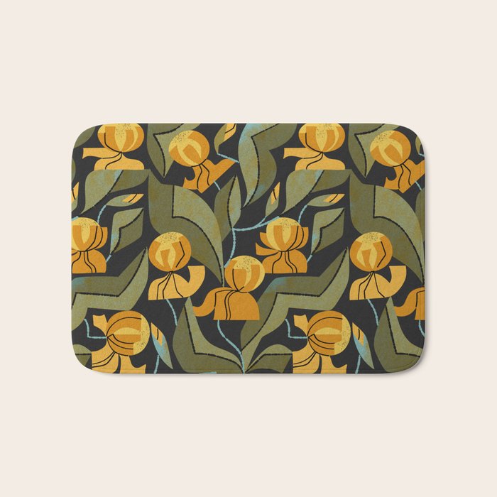 Gold Garden Iris Bath Mat Gallery Image 1