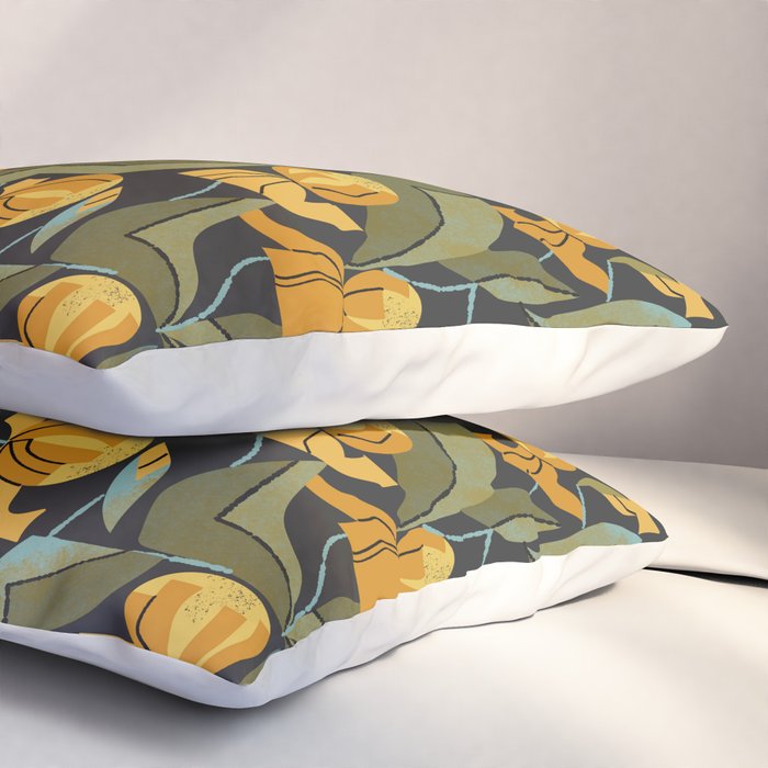 Gold Garden Iris Pillow Sham Gallery Image 3