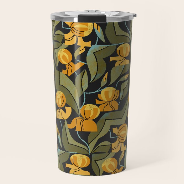 Gold Garden Iris Travel Mug Gallery Image 1