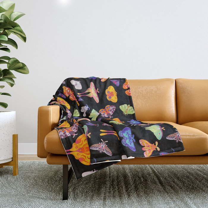 Moth Throw Blanket Gallery Image 1