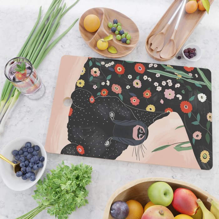 Floral Bear Cutting Board Gallery Image 2