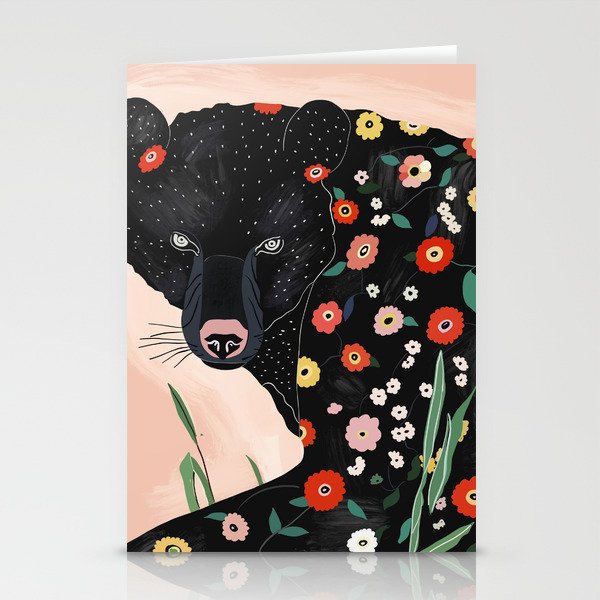 Floral Bear Stationery Card Gallery Image 2