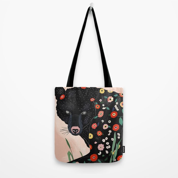 Floral Bear Tote Bag Gallery Image 2
