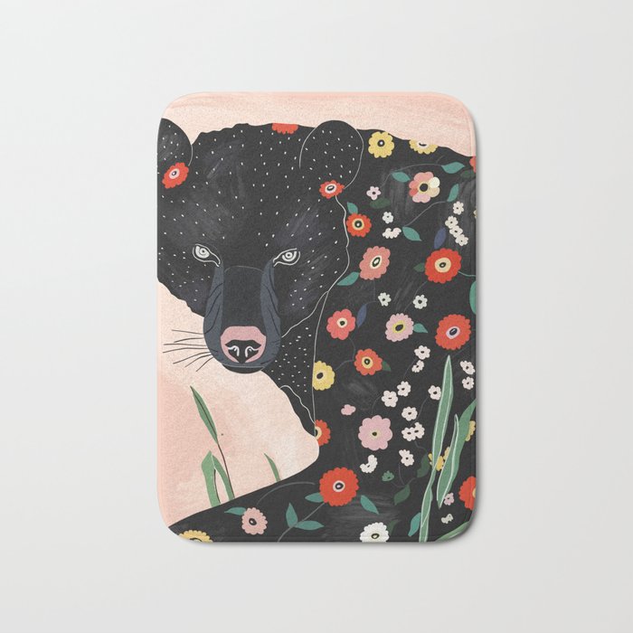 Floral Bear Bath Mat Gallery Image 1