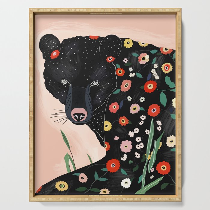 Floral Bear Serving Tray Gallery Image 1
