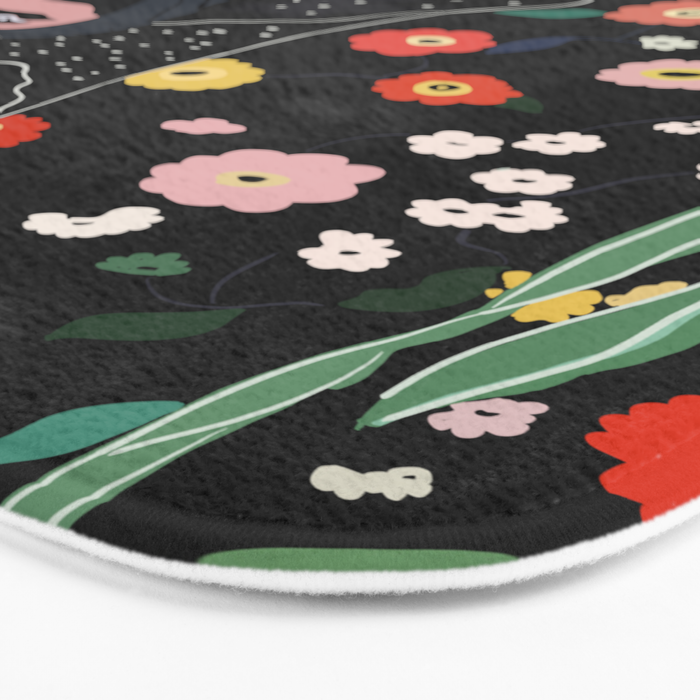 Floral Bear Bath Mat Gallery Image 3