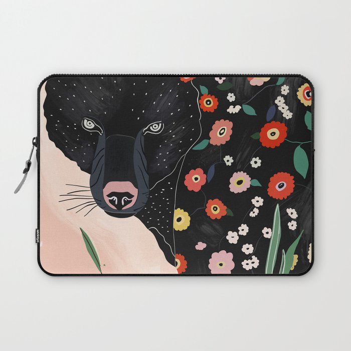 Floral Bear Laptop Sleeve Gallery Image 1