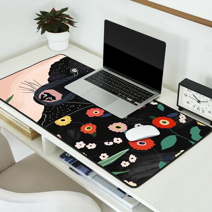 Floral Bear Desk Mat Gallery Image 2