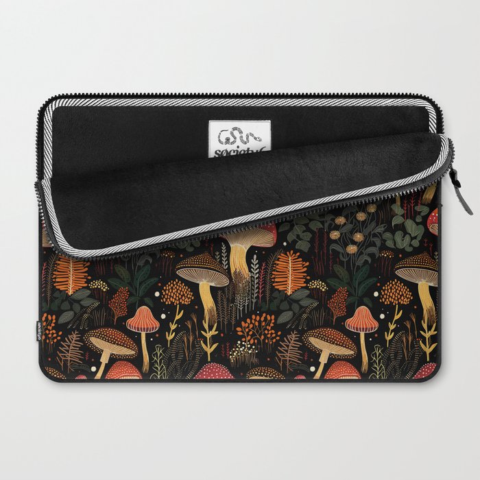 Dark Forest Magic Mushrooms Art Laptop Sleeve Gallery Image 2
