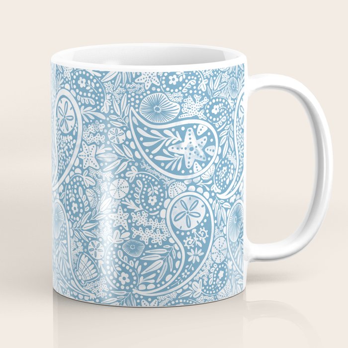 Oceanic Paisley Charm Coffee Mug Gallery Image 1