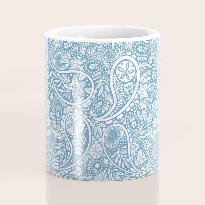 Oceanic Paisley Charm Coffee Mug Gallery Image 4