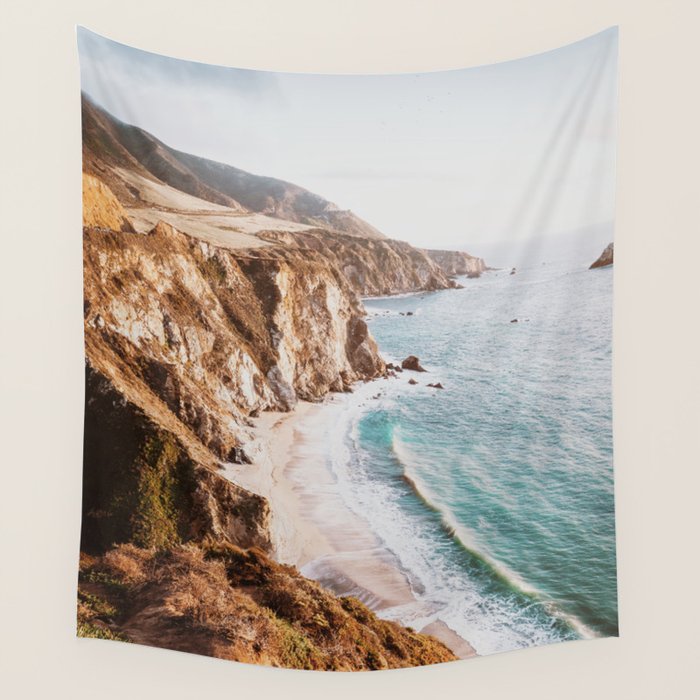 california coast iv / big sur Wall Tapestry Gallery Image 1