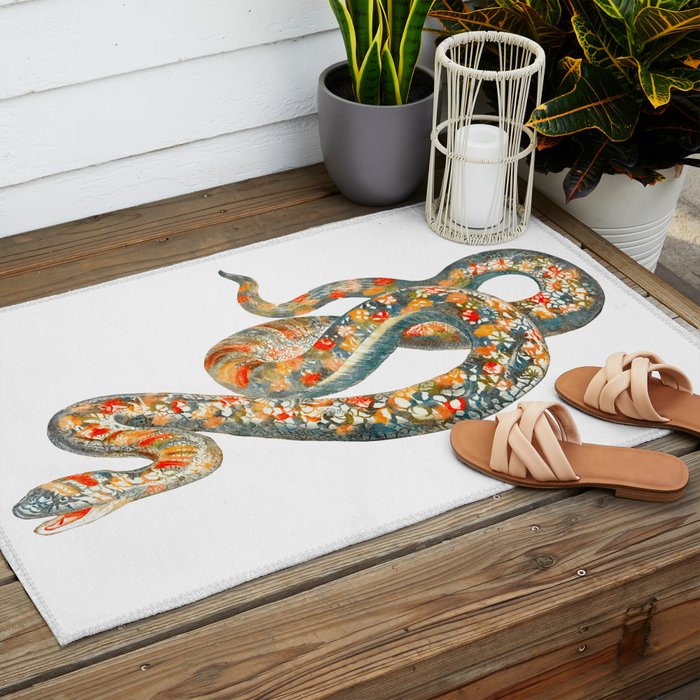 A snake by Johan Teyler  Outdoor Rug Gallery Image 2