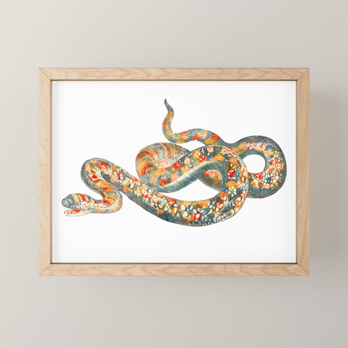 A snake by Johan Teyler  Mini Art Print Gallery Image 1