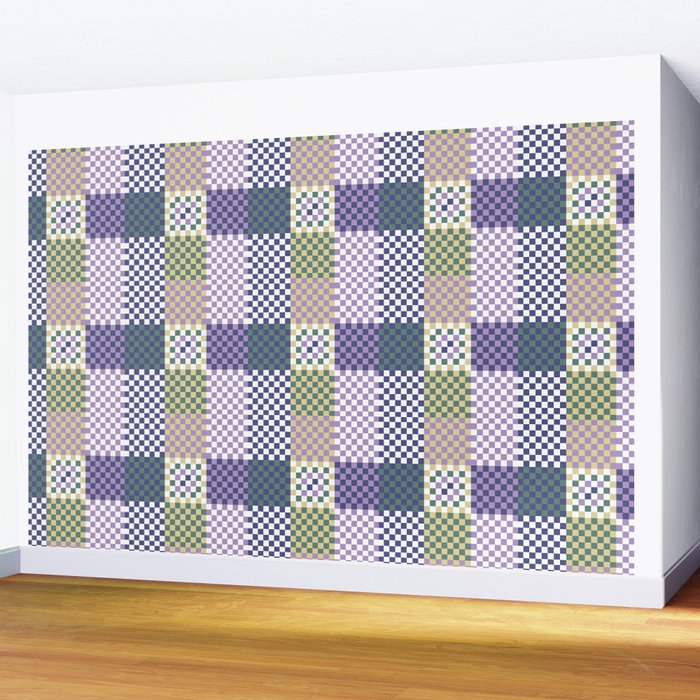 Bold colors block grid C Wall Mural Gallery Image 2
