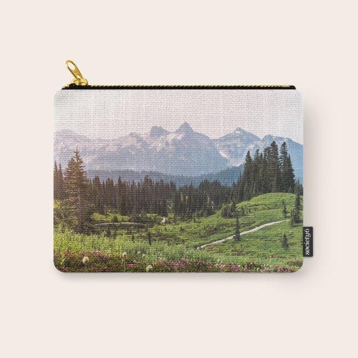 Mountain Wildflower Hiking Highs - 74/365 Carry All Pouch Gallery Image 1