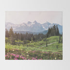 Mountain Wildflower Hiking Highs - 74/365 Throw Blanket Gallery Image 2