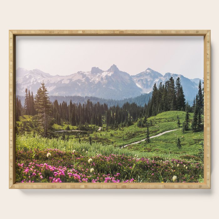 Mountain Wildflower Hiking Highs - 74/365 Serving Tray Gallery Image 1