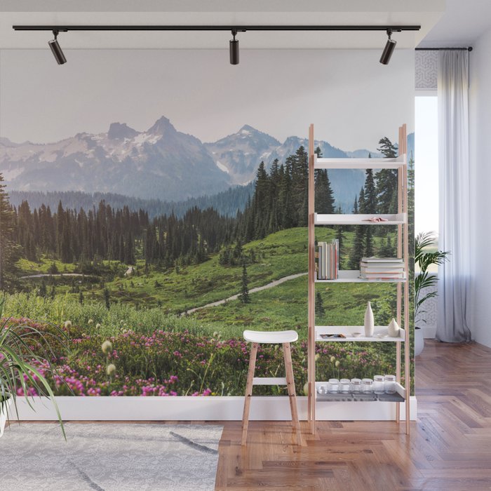 Mountain Wildflower Hiking Highs - 74/365 Wall Mural Gallery Image 1