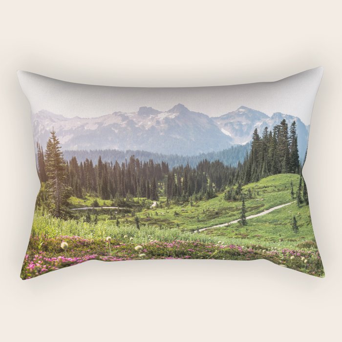 Mountain Wildflower Hiking Highs - 74/365 Rectangular Pillow Gallery Image 2