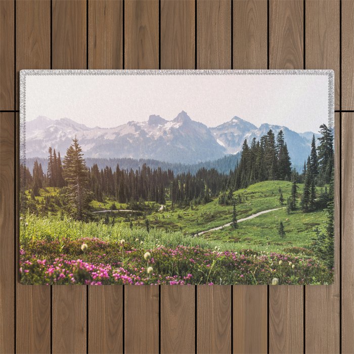 Mountain Wildflower Hiking Highs - 74/365 Outdoor Rug Gallery Image 1