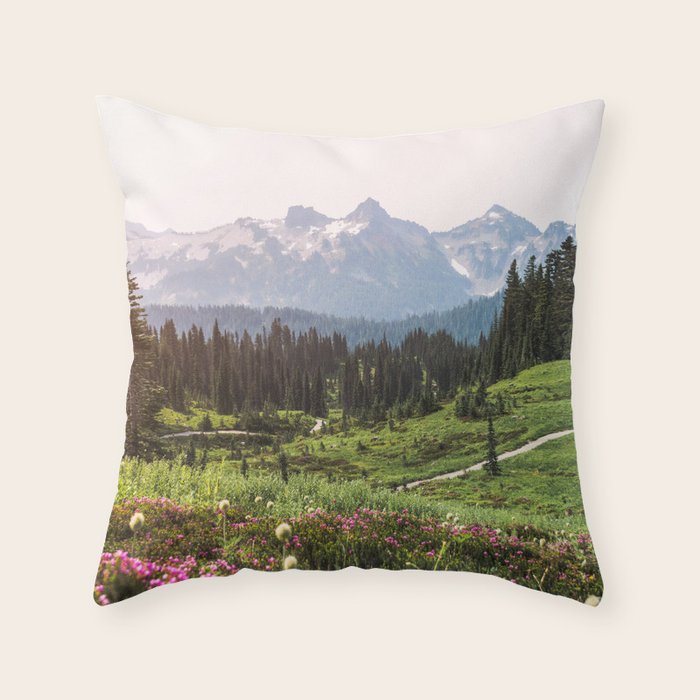 Mountain Wildflower Hiking Highs - 74/365 Throw Pillow Gallery Image 6