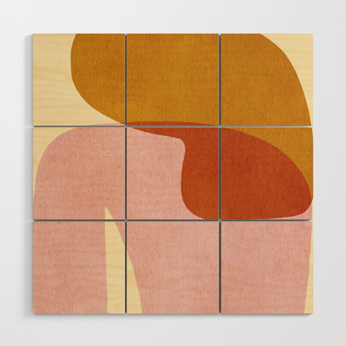 Abstract shapes 01 Wood Wall Art