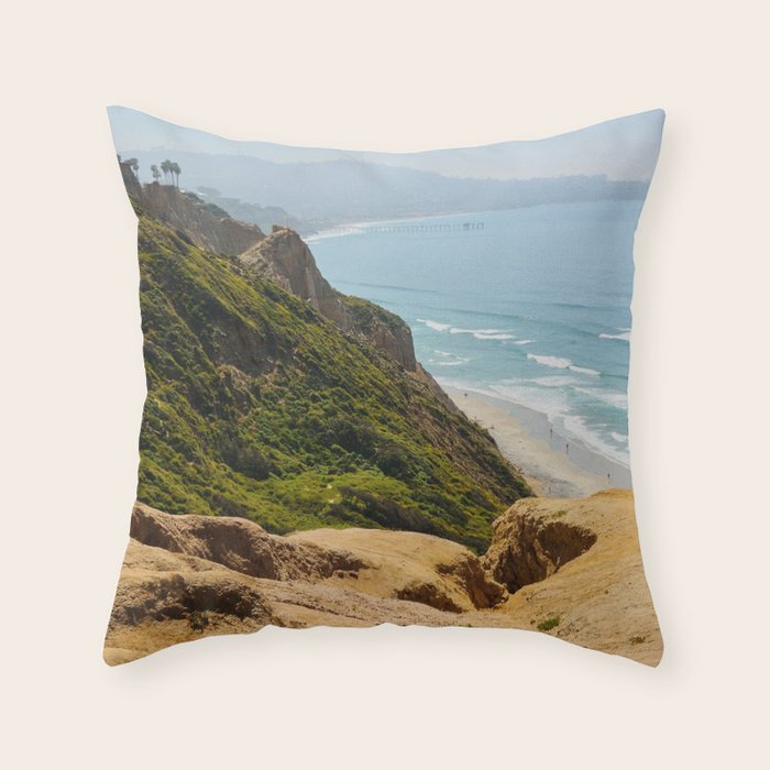 Back in Blacks Beach Throw Pillow Gallery Image 1
