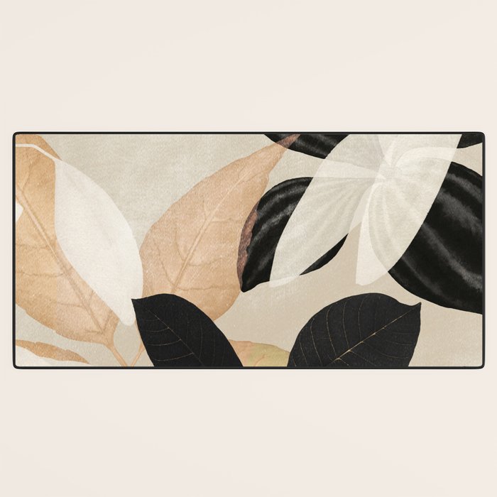 Minimal Abstract Art Tropical Leaves 2 Desk Mat Gallery Image 3