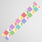 Colorful Yin Yang Checkered Pattern Table Runner Gallery Image 3