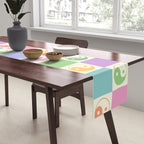 Colorful Yin Yang Checkered Pattern Table Runner Gallery Image 2
