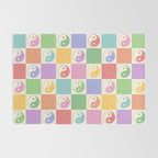 Colorful Yin Yang Checkered Pattern Rug Gallery Image 2
