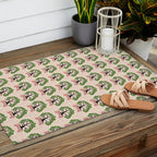 Bonsai in Pink and Green Outdoor Rug Gallery Image 2