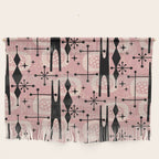 Retro Atomic Mid Century Pattern 771 Dusty Rose Wall Hanging Gallery Image 1