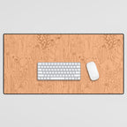 Cactus Scene in Orange Desk Mat Gallery Image 1