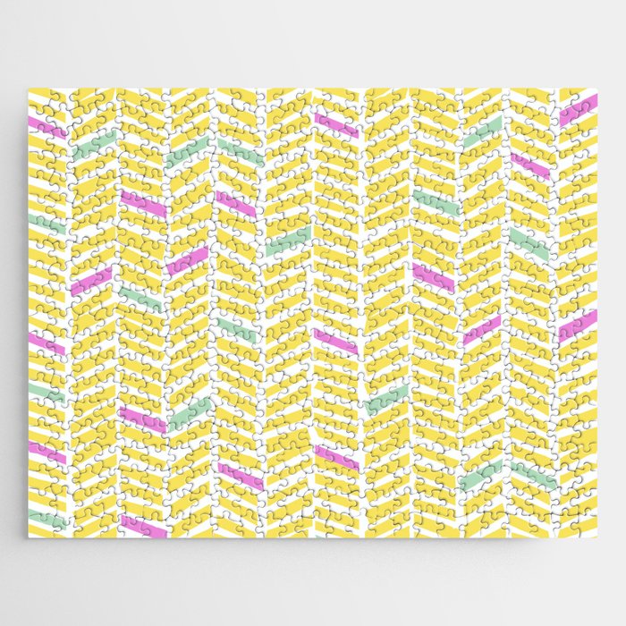 Herringbone Yellow Jigsaw Puzzle Gallery Image 1