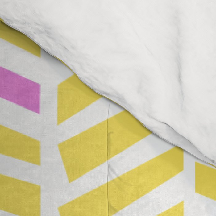 Herringbone Yellow Comforter Gallery Image 4