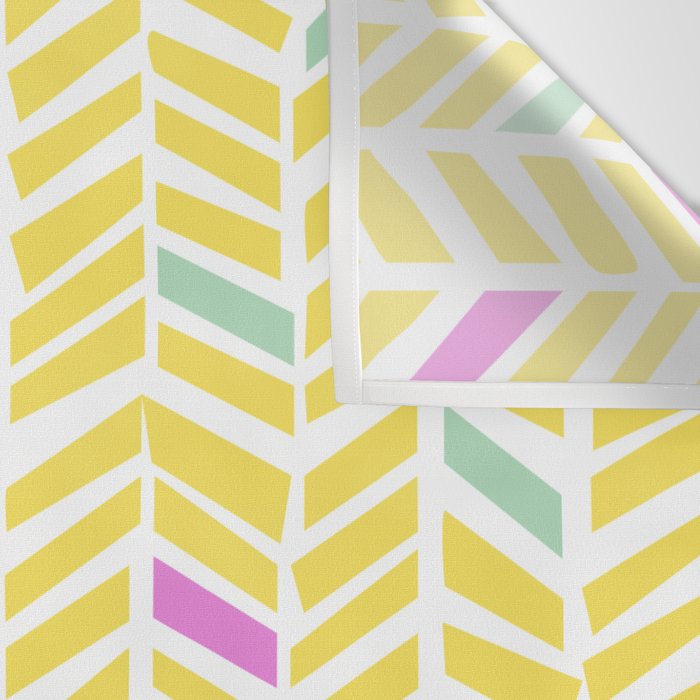 Herringbone Yellow Wall Tapestry Gallery Image 3