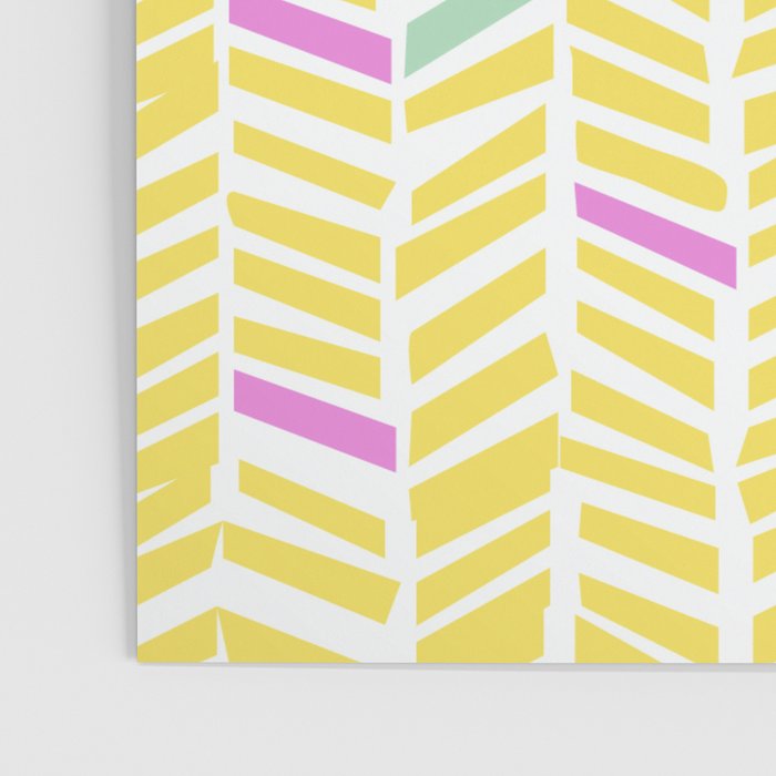 Herringbone Yellow Poster Gallery Image 3