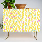 Herringbone Yellow Credenza Gallery Image 1