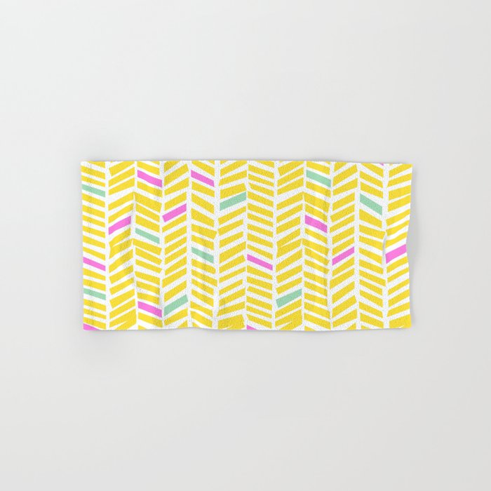 Herringbone Yellow Towels Gallery Image 1