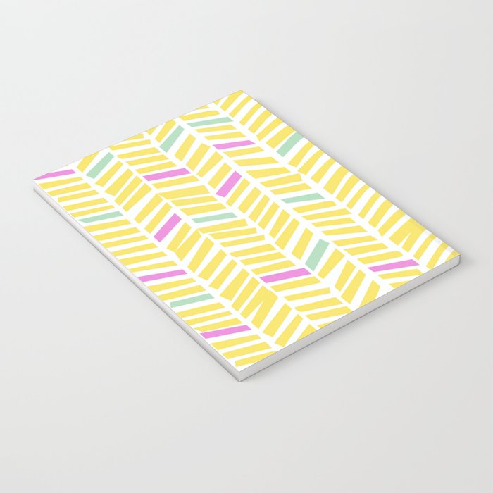Herringbone Yellow Notebook Gallery Image 3