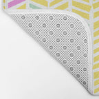 Herringbone Yellow Bath Mat Gallery Image 2