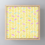 Herringbone Yellow Mini Art Print Gallery Image 1