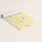 Herringbone Yellow Yoga Mat Gallery Image 2