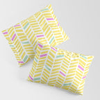 Herringbone Yellow Pillow Sham Gallery Image 3