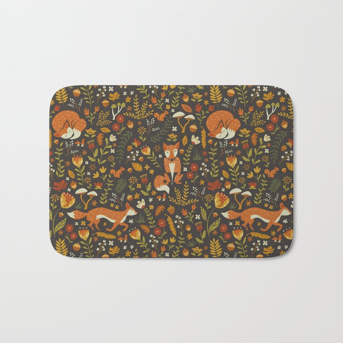 Fox in an Autumn Garden Bath Mat Gallery Image 1
