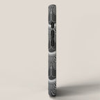 Japanese Crane Ornate Art Deco Dark Monochrome Pattern II iPhone Case Gallery Image 2
